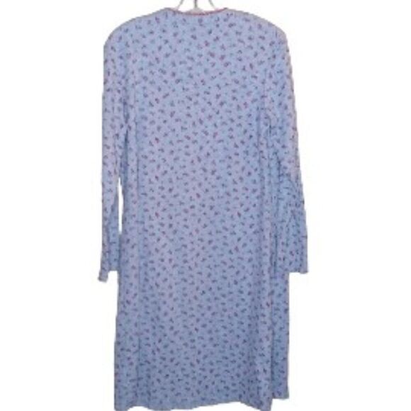 Celestial Dreams Cold-Weather Nightgown Gray Floral Large - Picture 3 of 4